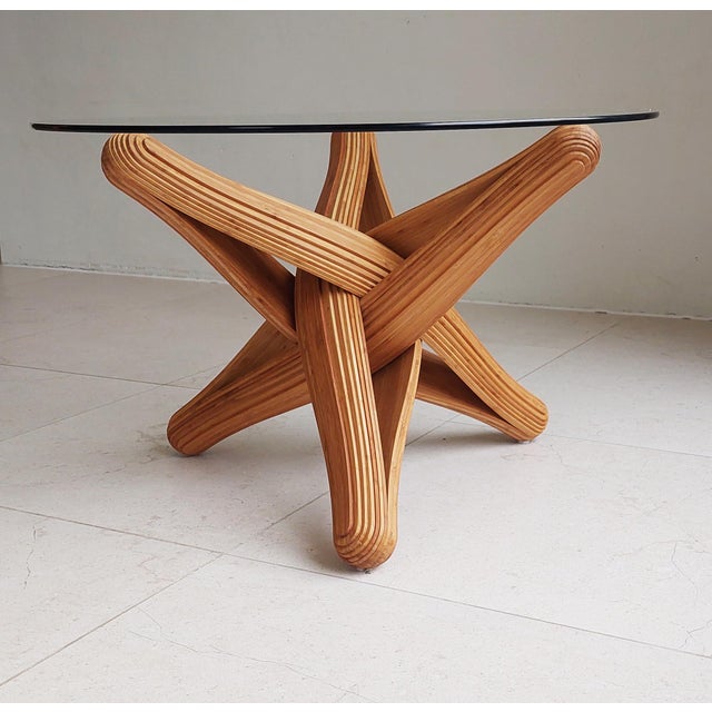 "Lock" Caramel Bamboo Coffeetable For Sale - Image 4 of 8