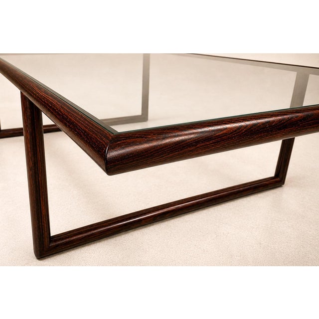 Joaquim Tenreiro Coffee Table in Brazilian Rosewood & Glass, Brazil, 1960s Lot 750C For Sale - Image 12 of 18
