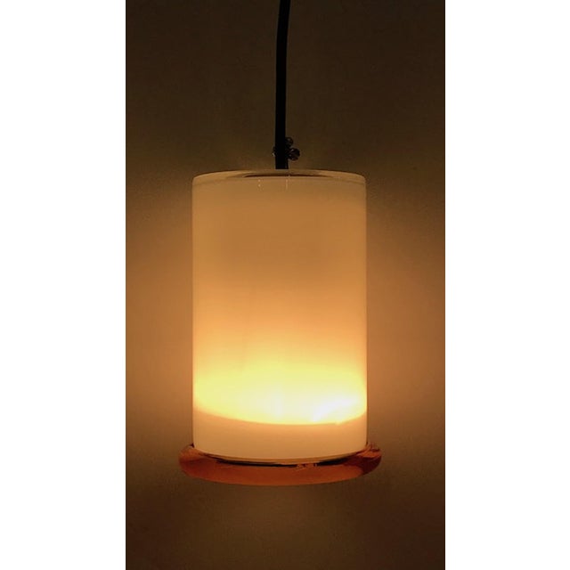 Modern Set of 3 Murano Glass Pendant Lights by Italian Lighting Company I3 For Sale - Image 3 of 11