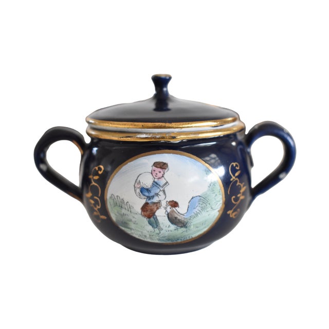 19th Century Antique German Enamel Child's Tea Set For Sale - Image 5 of 13