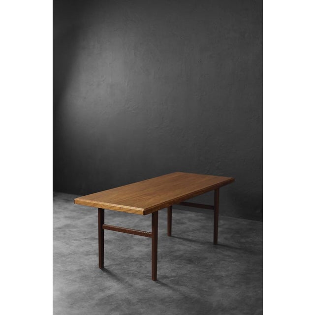 Mid-Century Danish Modern Brown Teak Coffee Table, 1960s For Sale - Image 11 of 13