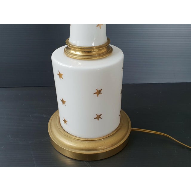 Good overall condition, new wiring, working. The gilding on some of the stars has faded. Height 50 cm. Bottom diameter...