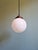 Metal Art Deco Pendant Light in White Opaline Glass from Val Saint-Lambert, Belgium, 1930s For Sale - Image 7 of 14
