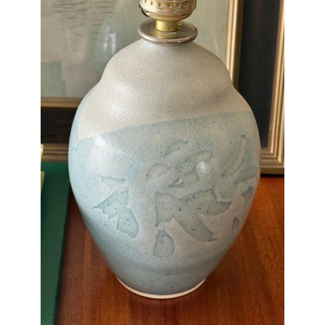 1980s Nancy Bishop Studio Pottery Lamp For Sale - Image 6 of 7