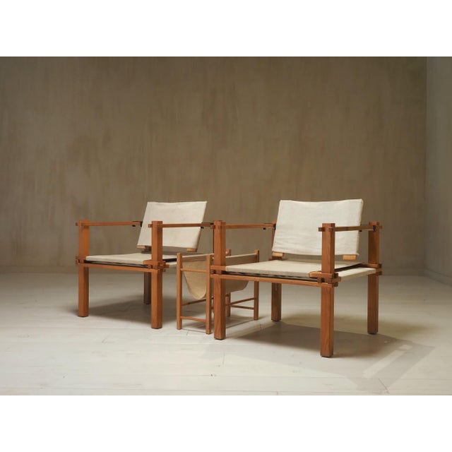 Farmer Chairs and Magazine Rack by Gerd Lange for Bofinger, 1960s, Set of 2 For Sale - Image 11 of 12