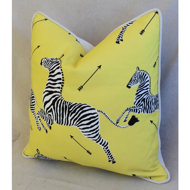 Scalamandre Iconic Zebra & Velvet Feather/Down Pillow 20" Square Chairish