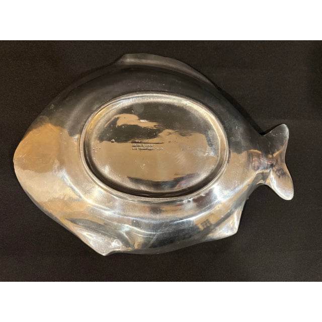 Nautical Mid 20th Century Arthur Court Aluminum Fish Platter For Sale - Image 3 of 6