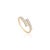 14k Yellow Gold Open Diamond Open Bypass Modern Ring Size 9 For Sale - Image 4 of 15