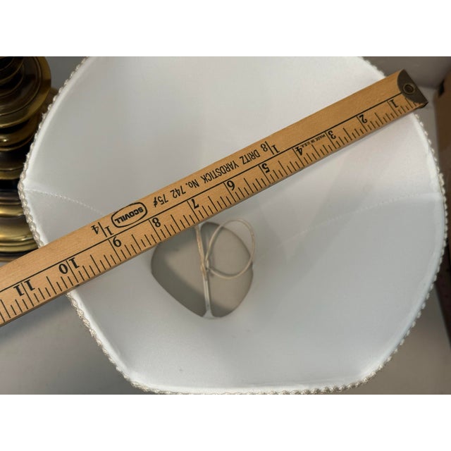 Vintage Solid Brass Metal Hollywood Regency Style Table Lamp Heavy Armed Extends For Sale - Image 12 of 12