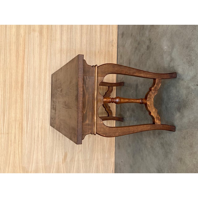 Early 19th Century Walnut Wood Catalan Spanish Console, Desk or Vanity Table For Sale - Image 12 of 18