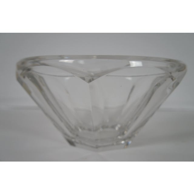 Vintage Nachtman Lichtcrystal Faceted German Crystal Centerpiece Bowl Candy Nut Dish For Sale - Image 4 of 10