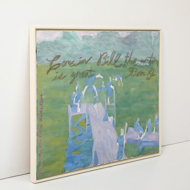 - Oil on canvas, newly framed in painted off-white. Signed. Certificate of authenticity provided. - Our studio is proud to...