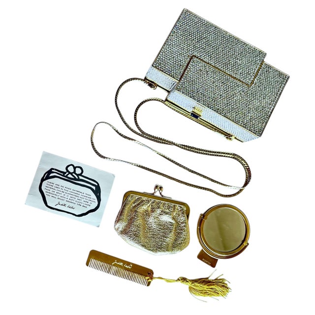 1985 Judith Leiber Crystal Tetris Minaudiere Evening Shoulder Clutch Handbag Vintage For Sale In Los Angeles - Image 6 of 18
