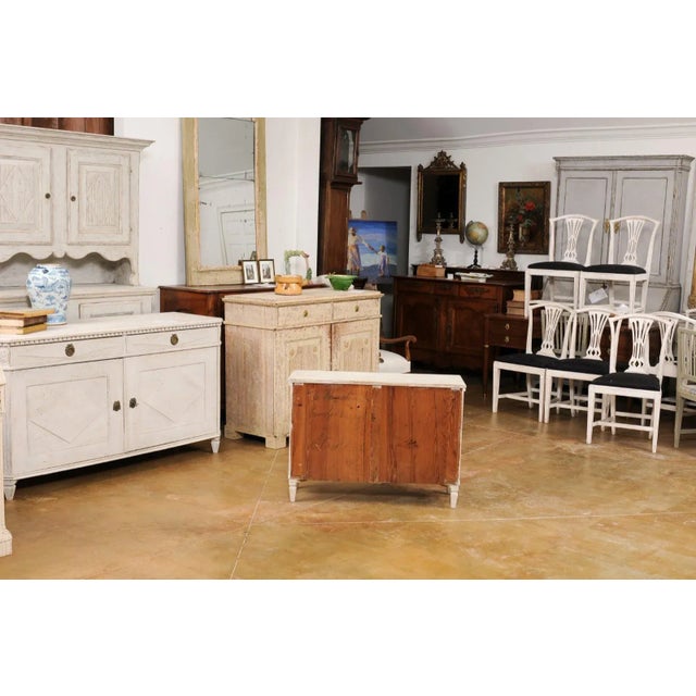 Swedish Gustavian Style 1890s Apothecary Chest with 10 Drawers and Carved Dentil For Sale - Image 12 of 13