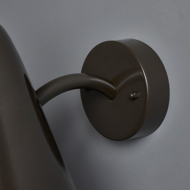 Mid-Century Modern 'ZuZu' Bronze Painted Brass Wall Sconce in the Style of Jacques Biny For Sale - Image 12 of 16