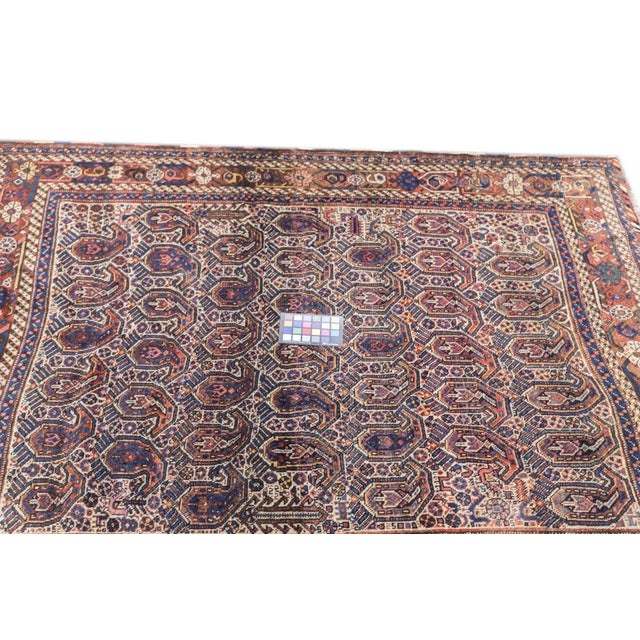 Traditional Antique Afshar Rug 5'2'' x 6' For Sale - Image 3 of 12