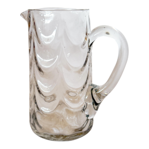 1930s Optic Swagged Glass Cocktail Pitcher