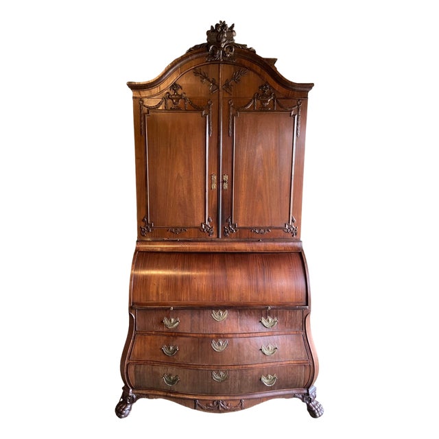 Antique Mahogany Empire Top Desk For Sale