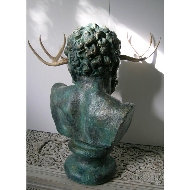 Portraiture Greek Horned Male Greek Good With Reals Antlers For Sale - Image 3 of 6