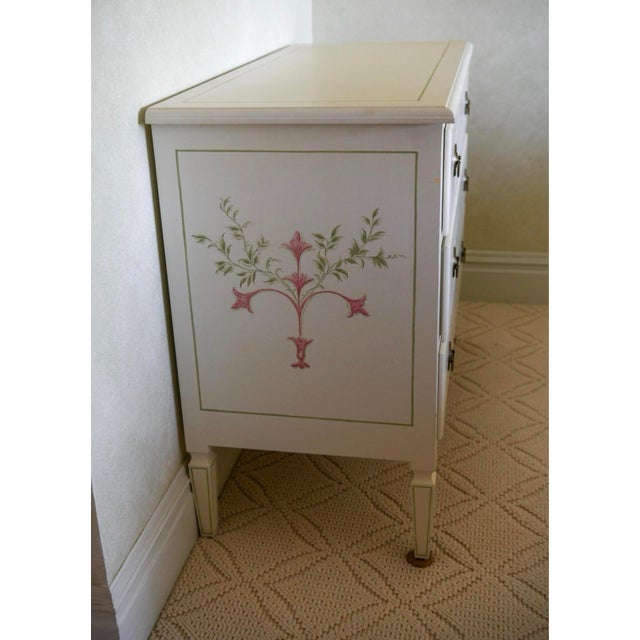 Adorable Julia Gray Hand-Painted Bench Made Dresser Chest For Sale In Phoenix - Image 6 of 9