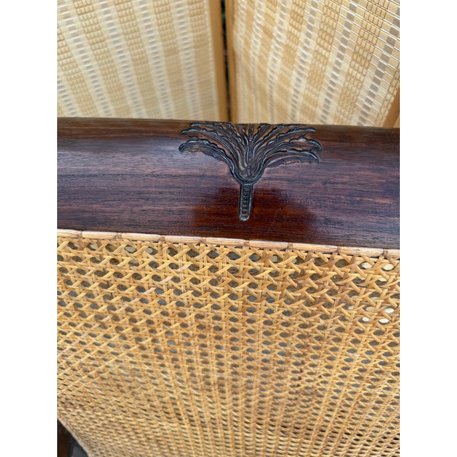 Vintage British Colonial Caned Plantation Chair For Sale In Naples, FL - Image 6 of 11