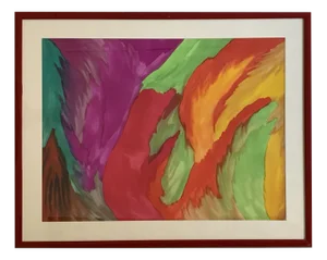 Rosetta Vercellotti, Minerva, 1992, Ecoline on Cardboard, Framed