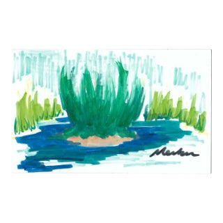 1968 Alexander Merker Southampton Marsh Painting For Sale