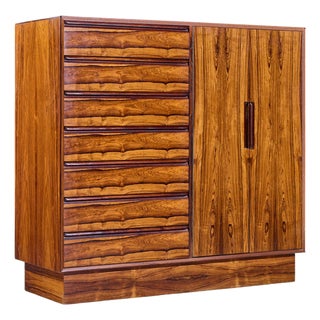 Westnofa Mid Century Norwegian Rosewood Gentleman's Chest Dresser For Sale