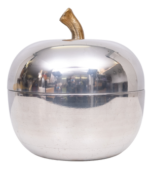 Aluminum Apple Ice Bucket, Italy, 1970s