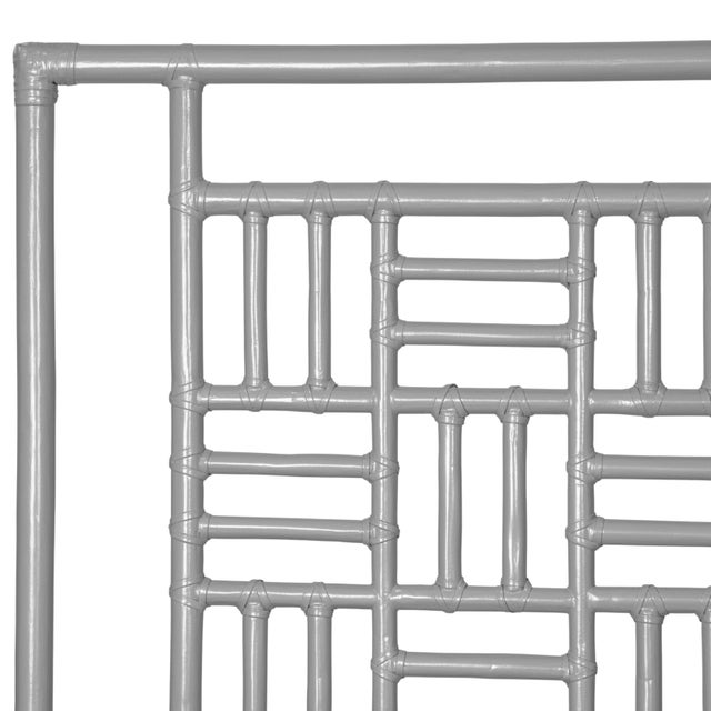 David Francis Finn Headboard King - Light Gray For Sale - Image 4 of 6