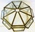 Mid-Century Modern Octagon Leaded Glass Ceiling Light Shade For Sale - Image 3 of 7