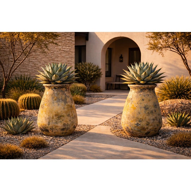 Vintage Mundra Yellow Earth Ware Pot Planter For Sale In Los Angeles - Image 6 of 6