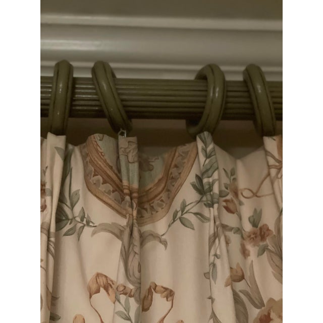 Brunschwig & Fils Set of Six Brunschwig & Fils “Gaston” by Daniela Drapery Panels, Vintage Traditional Fabric For Sale - Image 4 of 5