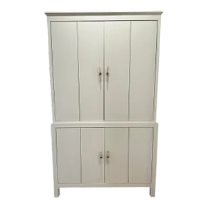 Linen Wrapped Cabinet W" Ochre Pulls