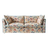 Sophie Conran Coco 3 Seater Sofa - Kitty Indian Summer with Contrast Welt Knife Edge Cushion For Sale