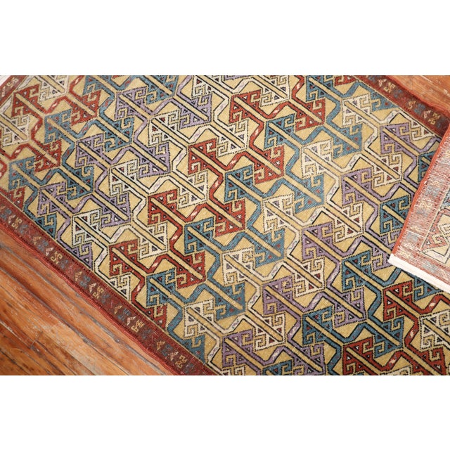 Red Vintage Turkish Anatolian Scatter Rug - 3'7" x 5'7" For Sale - Image 8 of 9
