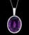 68 Carat Amethyst & 2.2 ct Diamond Pendant Necklace 14 Karat White Gold + Chain For Sale - Image 18 of 18