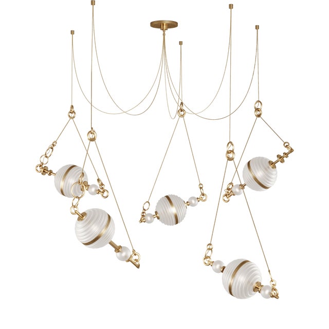 Saturn Suspension Lamp Handmade by Creativemary For Sale