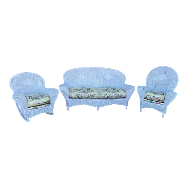 Antique Merikord Wicker Set by American Chair Co. For Sale