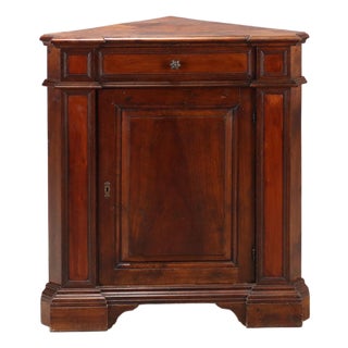 Baroque Style Corner Cabinet in Walnut For Sale