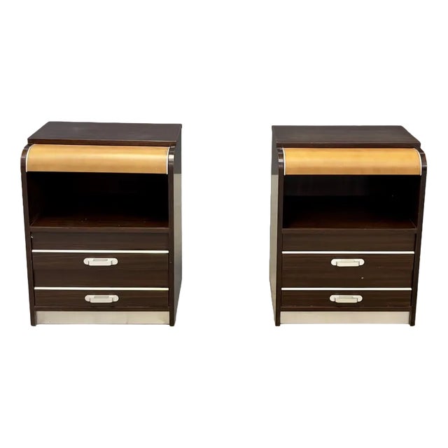 Luminous Bedside Tables, 1970s, Set of 2 For Sale