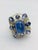 Bochic "Orient" Natural Diamond & Tanzanite Cocktail Ring Set In 18K Gold & Silver Natural Cabochon Tanzanite 7.50 Carat...