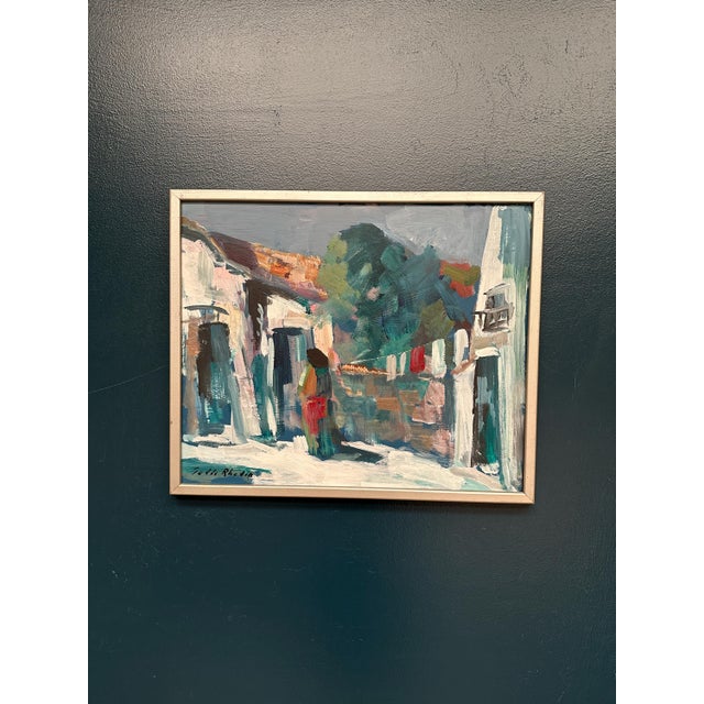 Tedde Rhodin, Spanish Houses, 1950s, Oil Painting on Panel, Framed For Sale - Image 17 of 17
