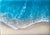 Abstract White Sand Beach #27 by Ana Hefco | Layered resin on wood panel Aerial view of a beach with turquoise water. For Sale - Image 3 of 4