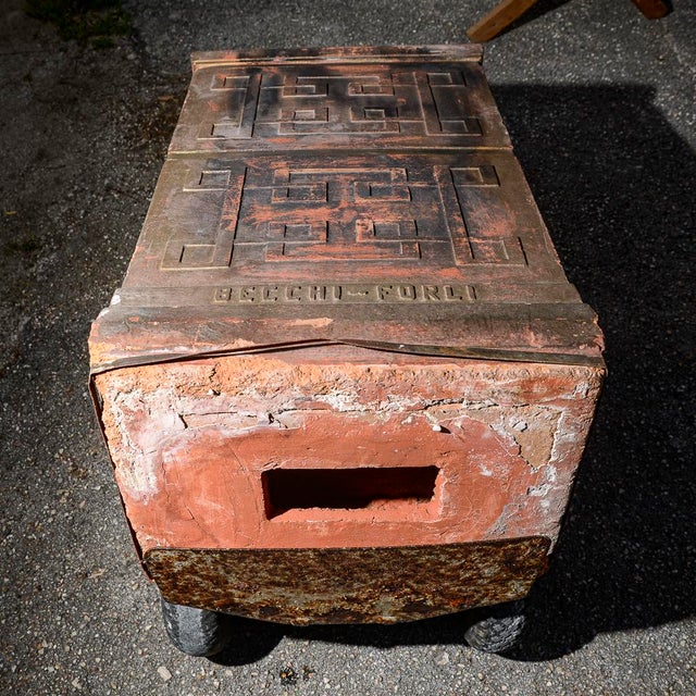 Ceramic Italian Branded Terracotta Stove For Sale - Image 7 of 18