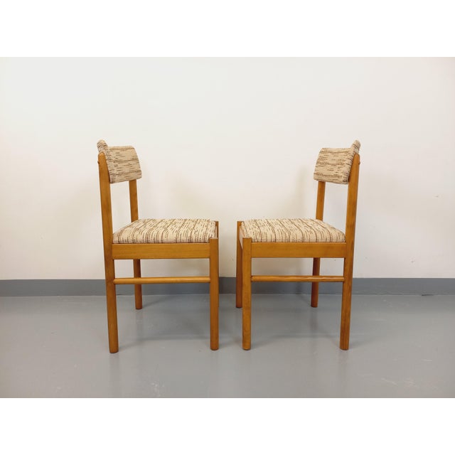 Vintage Baumann Chairs in Wood and Fabric, 1960s, Set of 2 For Sale - Image 6 of 18