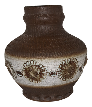 German Handmade Ceramic Vase, 1970s