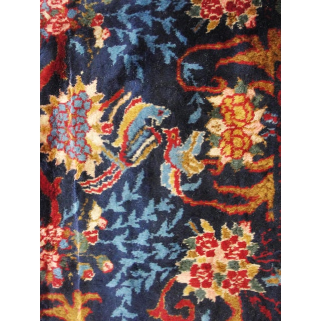 Antique Indo Agra/ Larestan Carpet, Birds of Love, 6'11" × 17'3" For Sale - Image 4 of 10