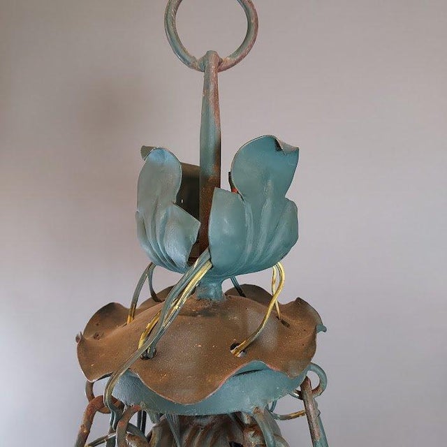 Mid 20th Century Green Grape Hanging Light Fixture For Sale - Image 4 of 9