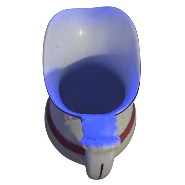 White Vintage Ironstone East Trenton Pottery Co. Washstand Pitcher For Sale - Image 8 of 9